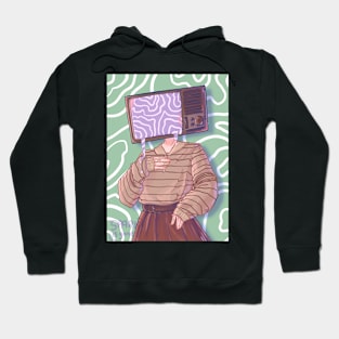 Vintage Melting TV Head Hoodie